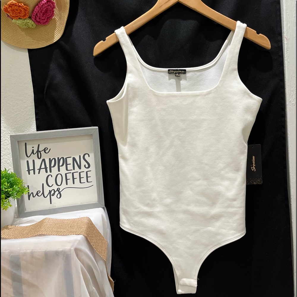 NEW White/champagne bodysuit